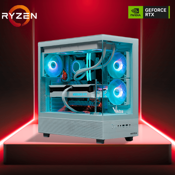 Vektra RDY XR White AMD Gaming PC - AMD Ryzen CPU, Nvidia GeForce RTX, 32GB DDR5 RAM, 1TB Gen4 SSD, AIO Liquid Cooled, Windows 11 Pro, 2 Years Warranty - Vektra Computers LLC Vektra RDY XR White AMD Gaming PC - AMD Ryzen CPU, Nvidia GeForce RTX, 32GB DDR5 RAM, 1TB Gen4 SSD, AIO Liquid Cooled, Windows 11 Pro, 2 Years Warranty - Vektra Computers LLC